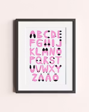 Utförsäljning: Rosa alfabete