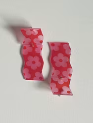 Rosa blommor: örhängen