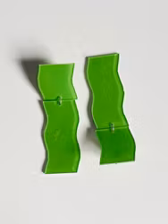 Blanka ljusgröna örhängen