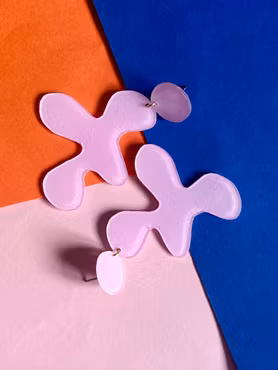 Rosa blanka örhängen