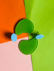 Blå och gröna blanka örhängen