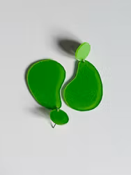 Gröna blanka örhängen