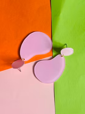 Rosa blanka örhängen