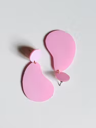 Rosa matta örhängen