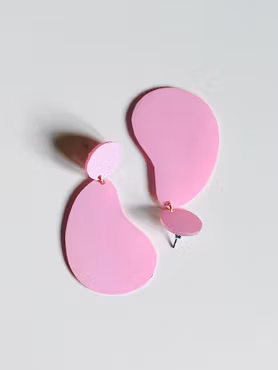 Rosa matta örhängen