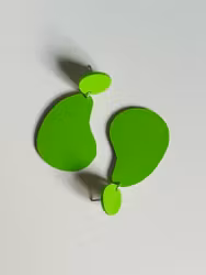 Gröna matta örhängen