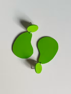 Gröna matta örhängen