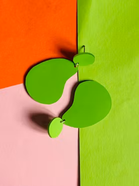 Gröna matta örhängen