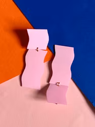 Rosa matta örhängen