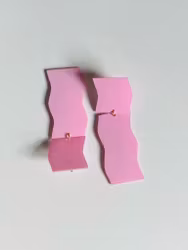 Rosa matta örhängen