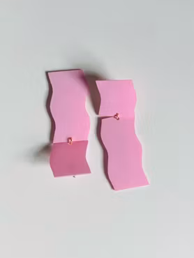 Rosa matta örhängen