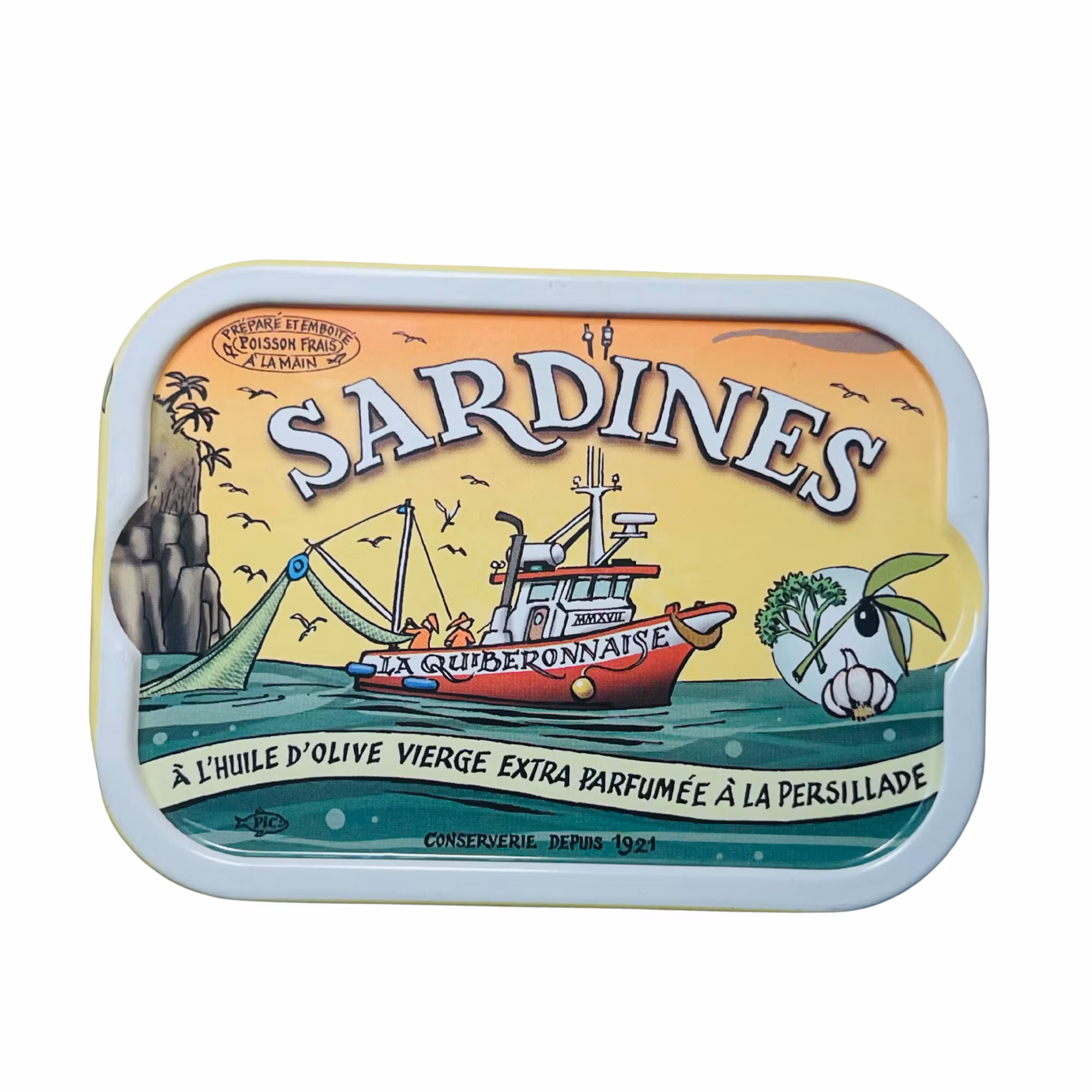 La Quiberonnaise - Sardiner i extra jungfruolivolja med persilja & vitlök - 125kr