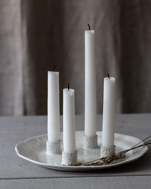 LARGE CERAMIC CANDLEPLATE