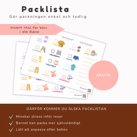 Packlista för barn