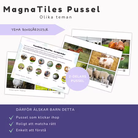 MagnaTiles Pussel - Olika teman