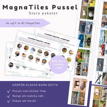 MagnaTiles Pussel - Stora paketet