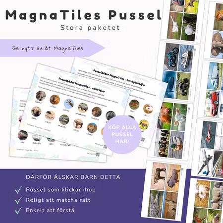 MagnaTiles Pussel - Stora paketet