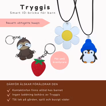 Tryggis - Smart ID-bricka för barn (NFC)