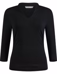 Regular Fit Mandarin Collar Top 3/4 Sleeve