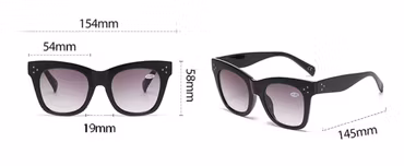 Starka Solläsglas Park svarta +4.0