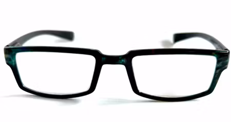 Läsglas grönmelerad rektangel