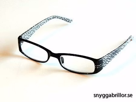 Läsglas Milano cremevit/svart