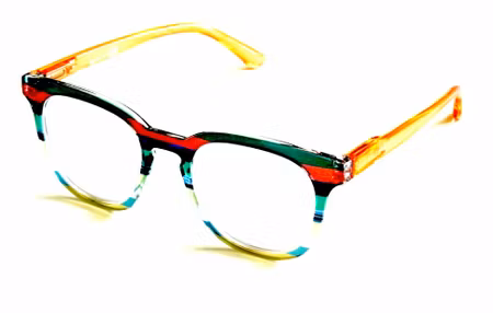 Läsglas Stripey grön