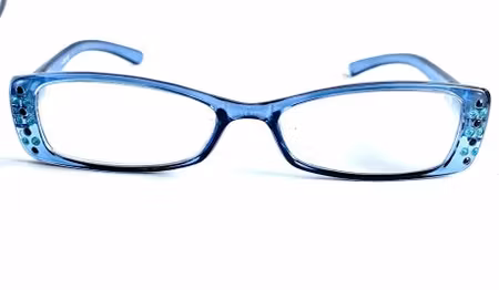 Läsglas Karin blå strass