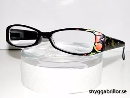 Läsglas Elvie röd blom