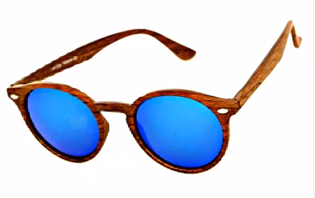 Bella sol 3, bruna bågar med blå spegel