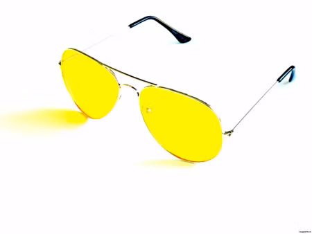 Solglas gula pilot med ljus båge