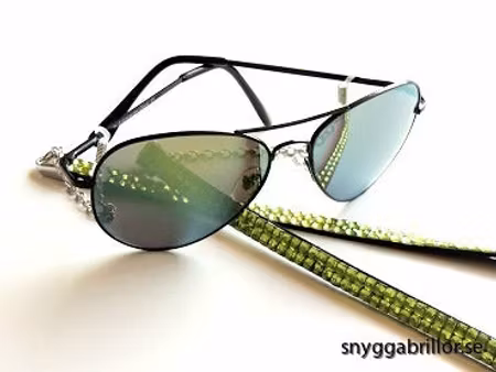 Solglas pilot Brilliant med gröna spegelglas