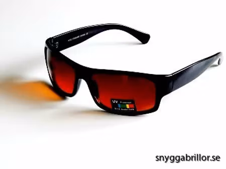 Solglas svart böjd med blueblocker-glas