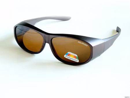 Solskydd polariserad ovanpå 14,5 cm bruna