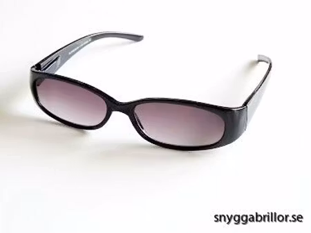 Solläsglas oval svart