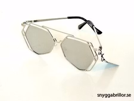 Solglasögon Napoli silver och rödorange
