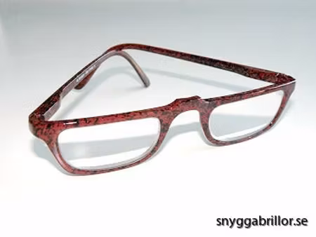Läsglas rödbruna med lägre båge