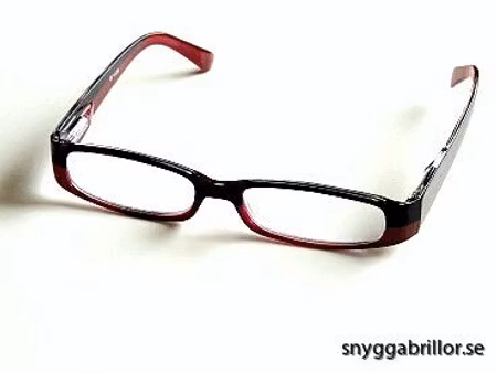 Läsglas vinröd/svart