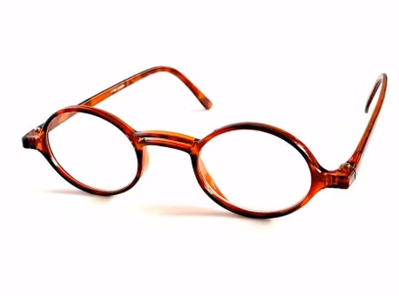 Läsglas runda favoriter bruna