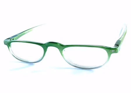 Läsglas oval grön +1,0
