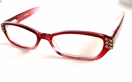 Läsglas rosa graderad strass