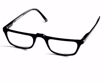 Läsglas lägre båge svart