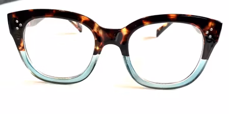 Läsglas Marie brun och turkos