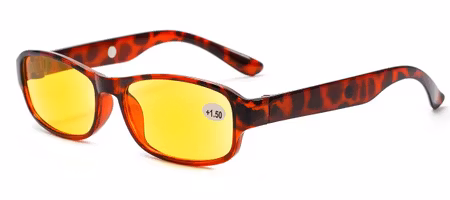 Läsglas med gula glas