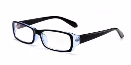 Superstarka läsglas svart/clear 7,0