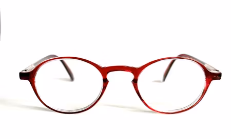 Läsglas Walle brunröd