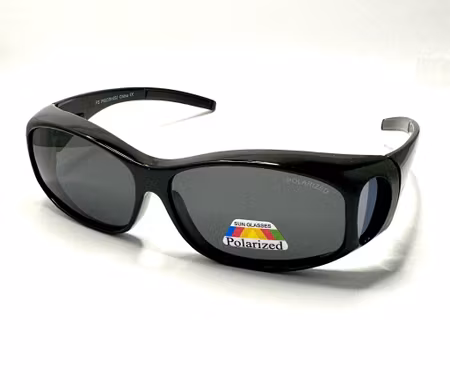 Solskydd ovanpå svarta mindre - 130 mm inuti, polariserad