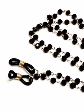 Glasögonkedja blacksparkle