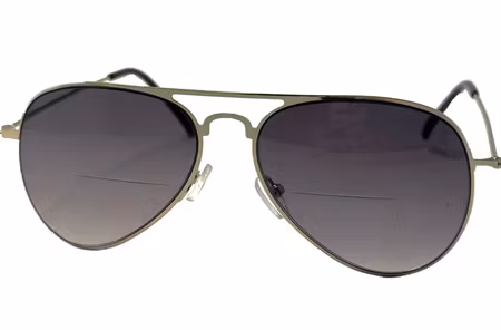 Starka solläs pilot silver med läsruta +4.0