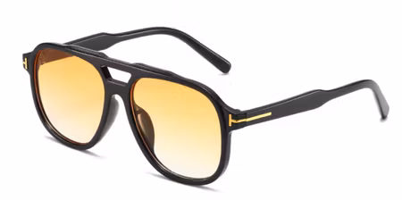 Solglas Lorient svart med orange graderade glas